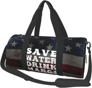 Save Water Drink Margs Duffel Bag Gym Bag Travel Sports Tote Large Foldable Beach Swim Yoga4