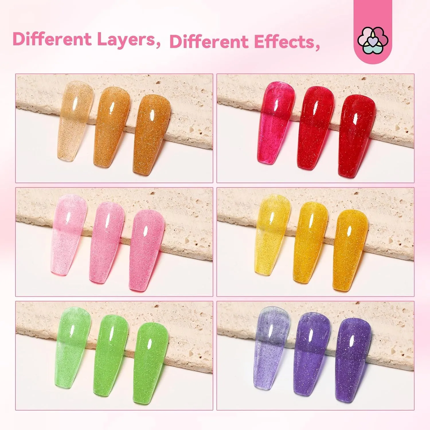 SAVILAND Glitter Nail Polish Set: Air Quick Dry Nail Polish Non Gel with Base-Top Polish Dual Unique Shimmer Holographic Nail Lacquer Gift for Beginner Fingernail Toenail Manicure Art 12 Color