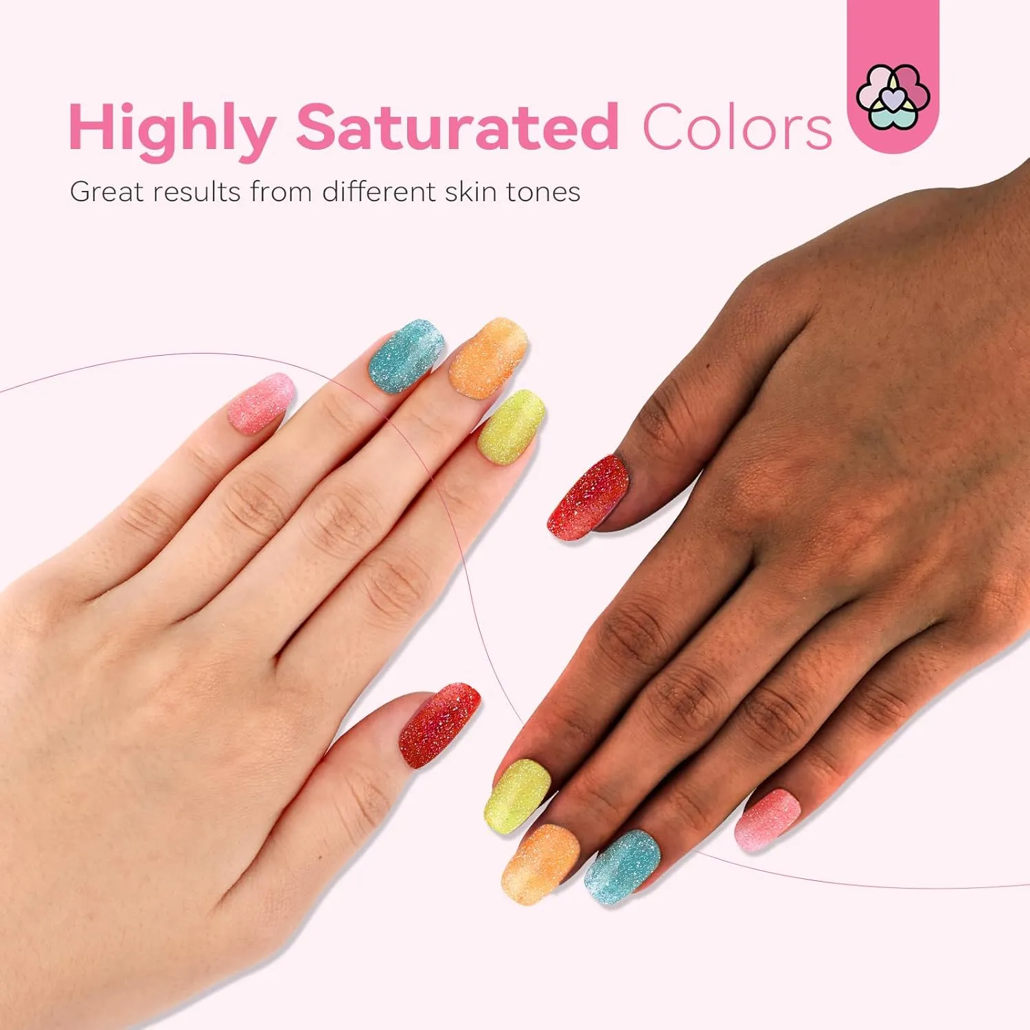 SAVILAND Glitter Nail Polish Set: Air Quick Dry Nail Polish Non Gel with Base-Top Polish Dual Unique Shimmer Holographic Nail Lacquer Gift for Beginner Fingernail Toenail Manicure Art 12 Color