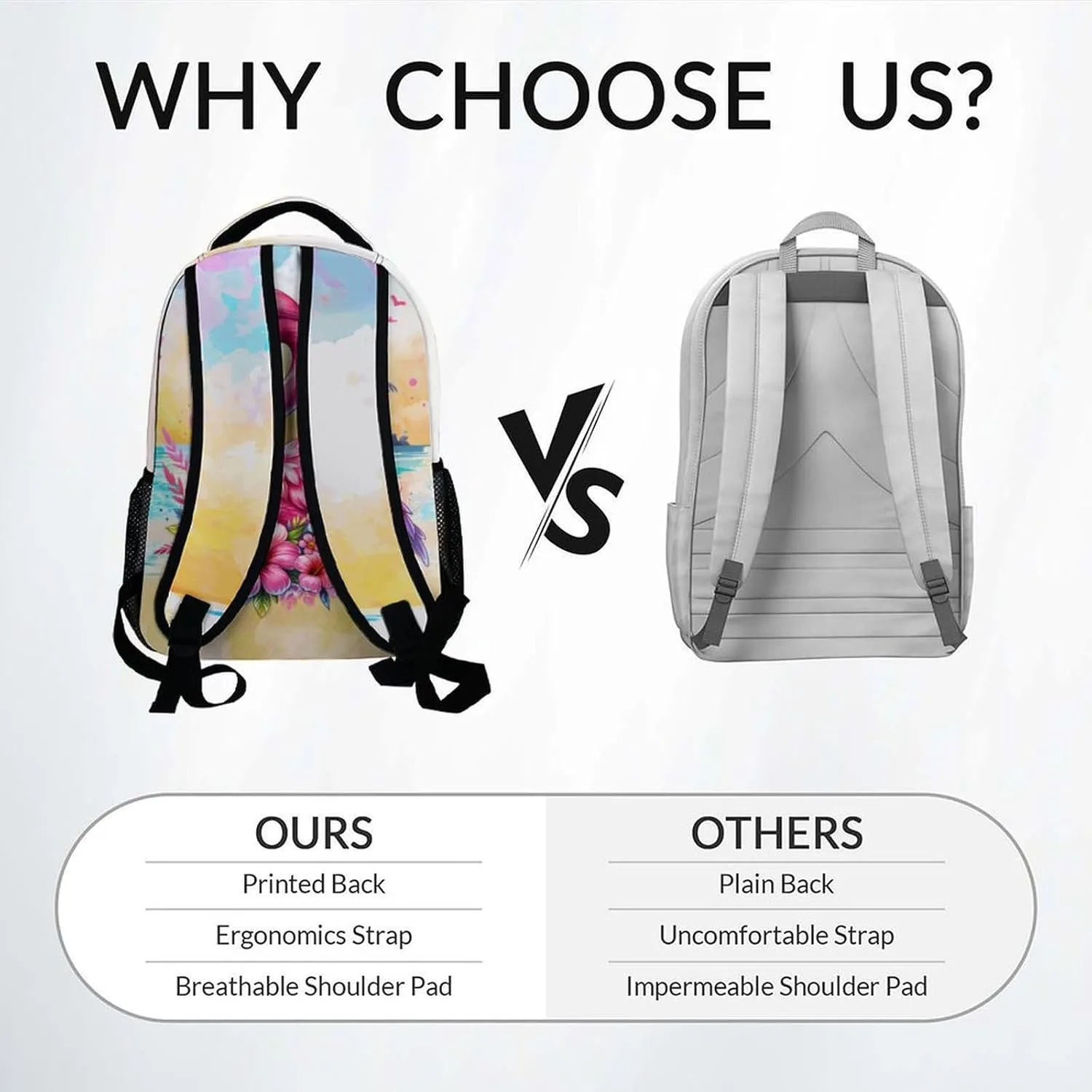 School Backpack for Girls - 17 Inch Large Capacity Aesthetic Kid Backpack - Colorful Durable Flamingo Bookbag for School, Travel and Camp