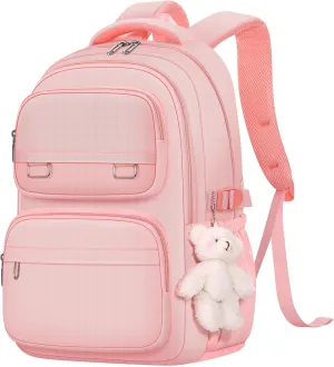 School Backpack for Kids Girls Cute Travel Backapck for College Women Men Casual Laptop Bookbag for Teen Student(Pink)
