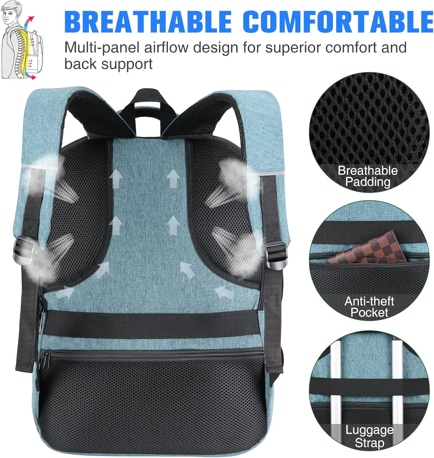 School Backpack for Women and Teen Girls,College Bookbag Laptop Backpack Schoolbag with USB Port for High School College Students