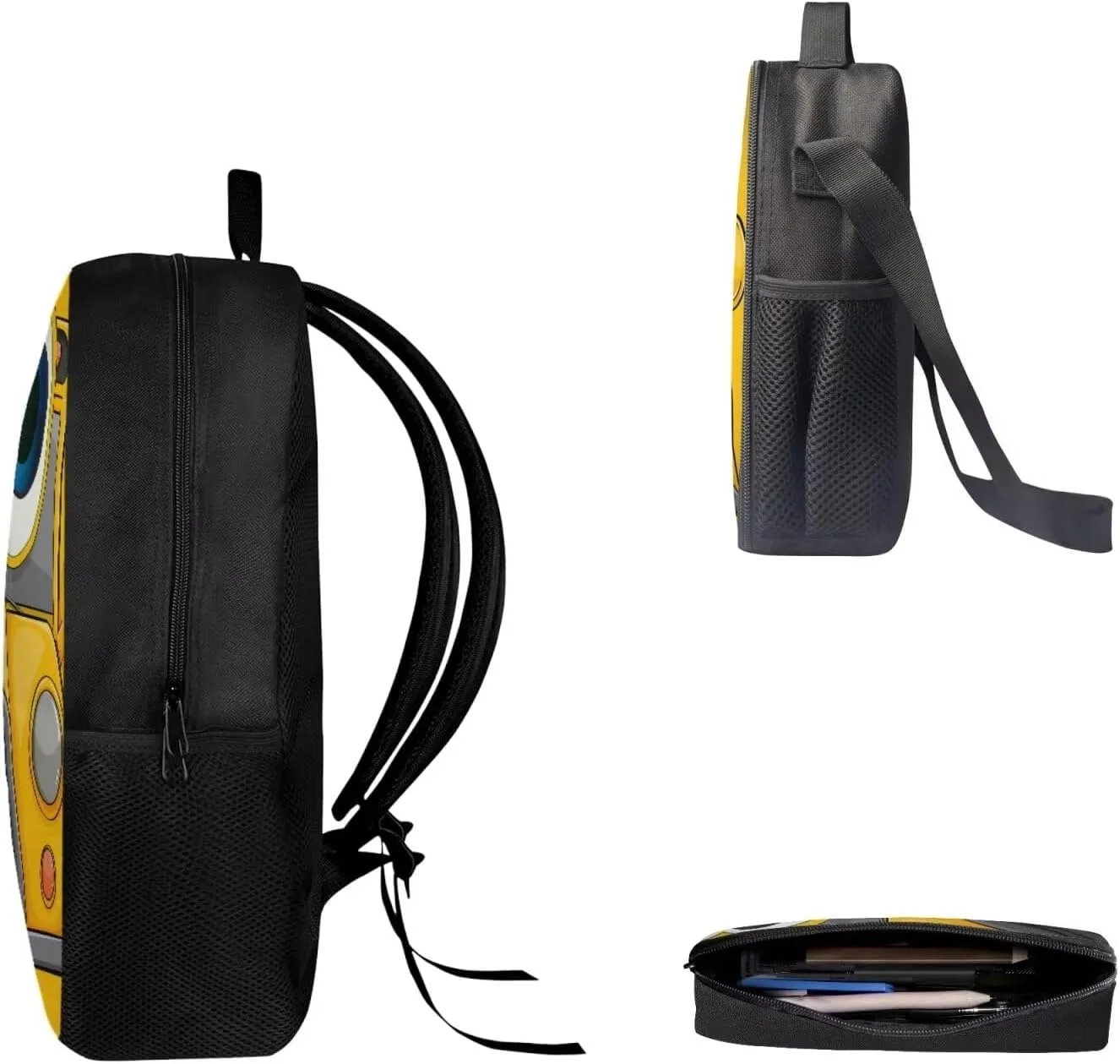 School Backpack Set for Girls Boys, 3Pcs Kids Travel Backpack Bookbag Lunch Box Pencil Pouch Pen Case
