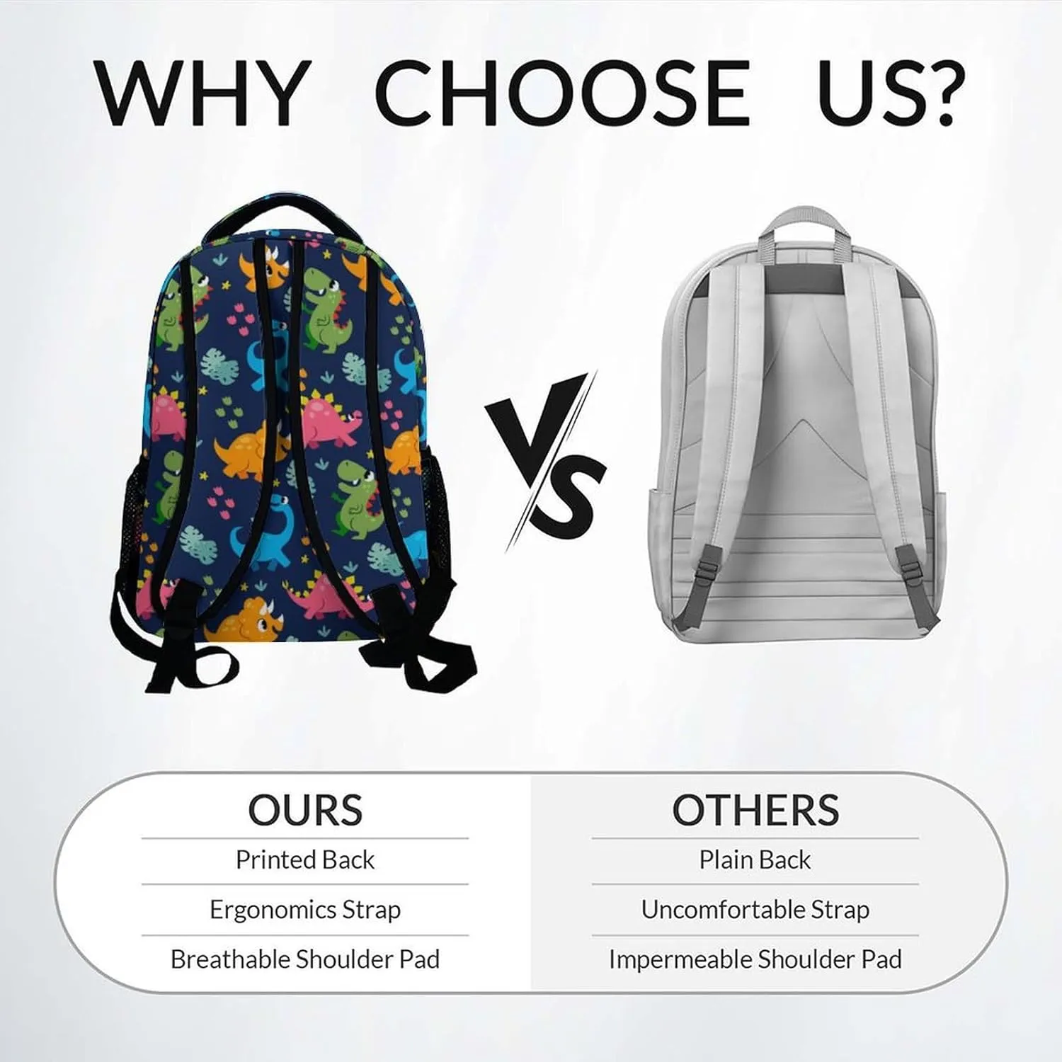 School Bag for Boys - Colorful Durable Aesthetic Kid Backpack - 17 Inch Large Capacity Dinosaur Bookbag for School, Travel and Camp