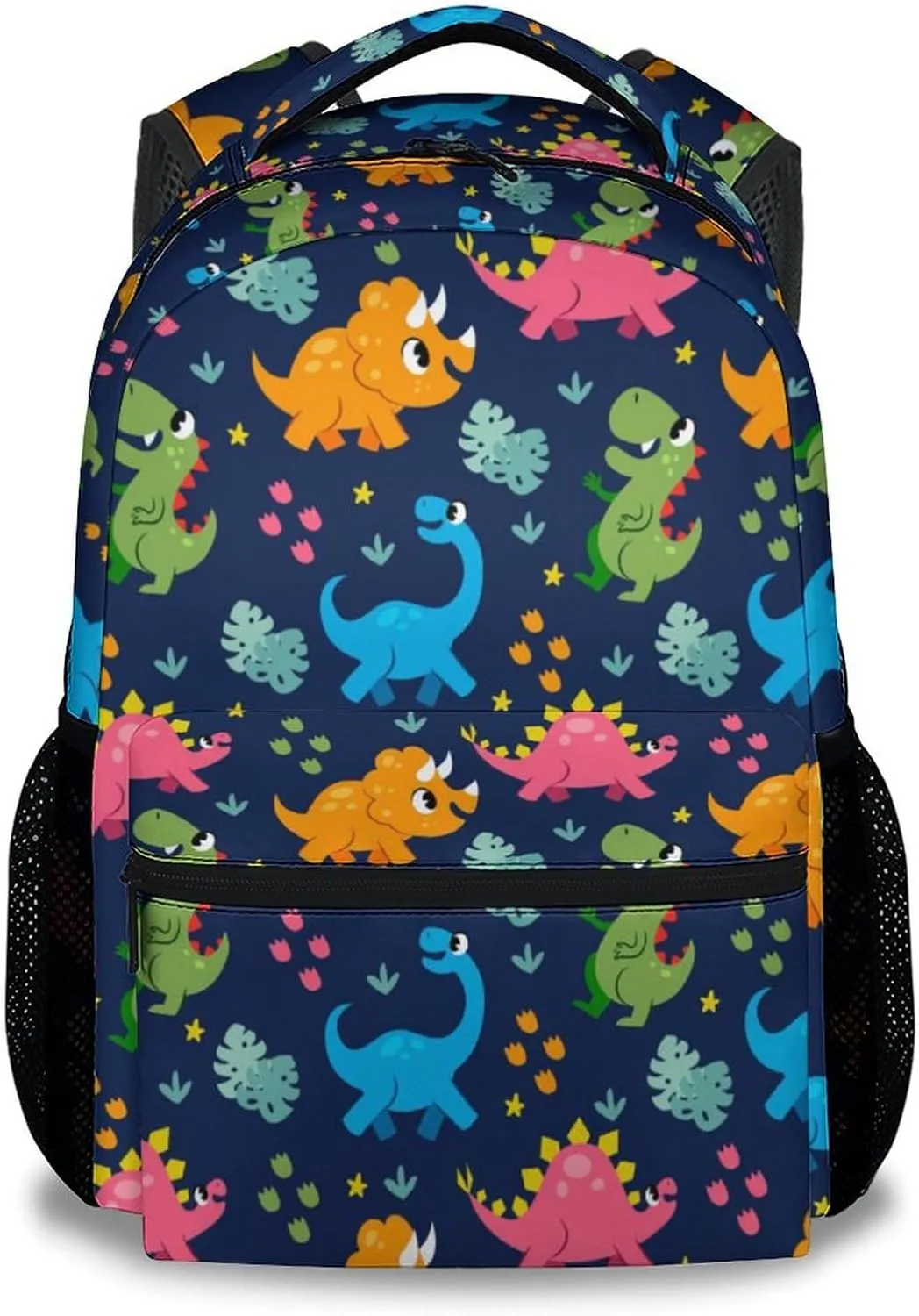School Bag for Boys - Colorful Durable Aesthetic Kid Backpack - 17 Inch Large Capacity Dinosaur Bookbag for School, Travel and Camp