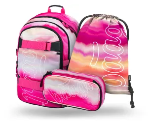 School set Skate Pink Stripes