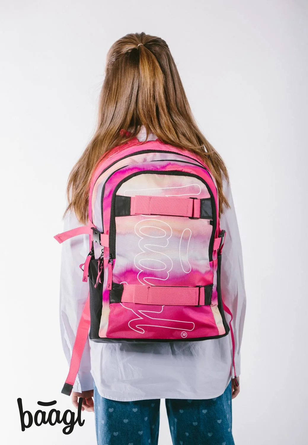 School set Skate Pink Stripes