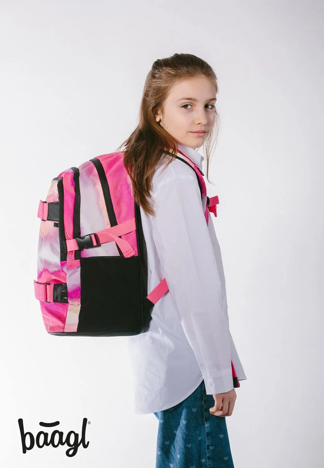 School set Skate Pink Stripes