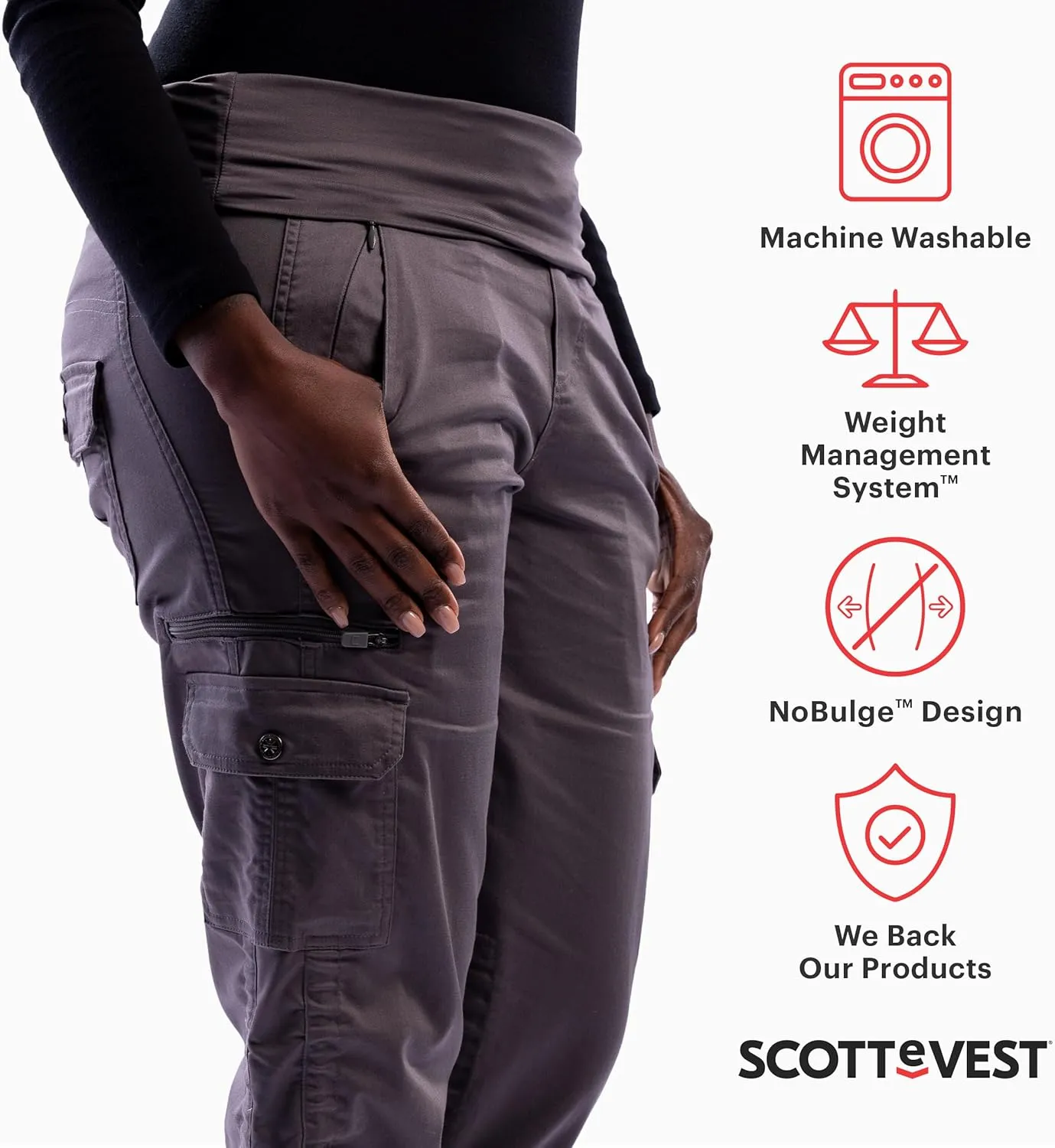 SCOTTeVEST Margaux Cargaux Travel Cargo Pant for Women - 11 Hidden Pockets - for Hiking & More