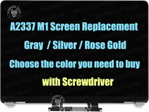 Screen Replacement for MacBook Air M1 2020 A2337 EMC 3598 LCD Display Retina Full Assembly 13.3" 2560x1600 (Silver)