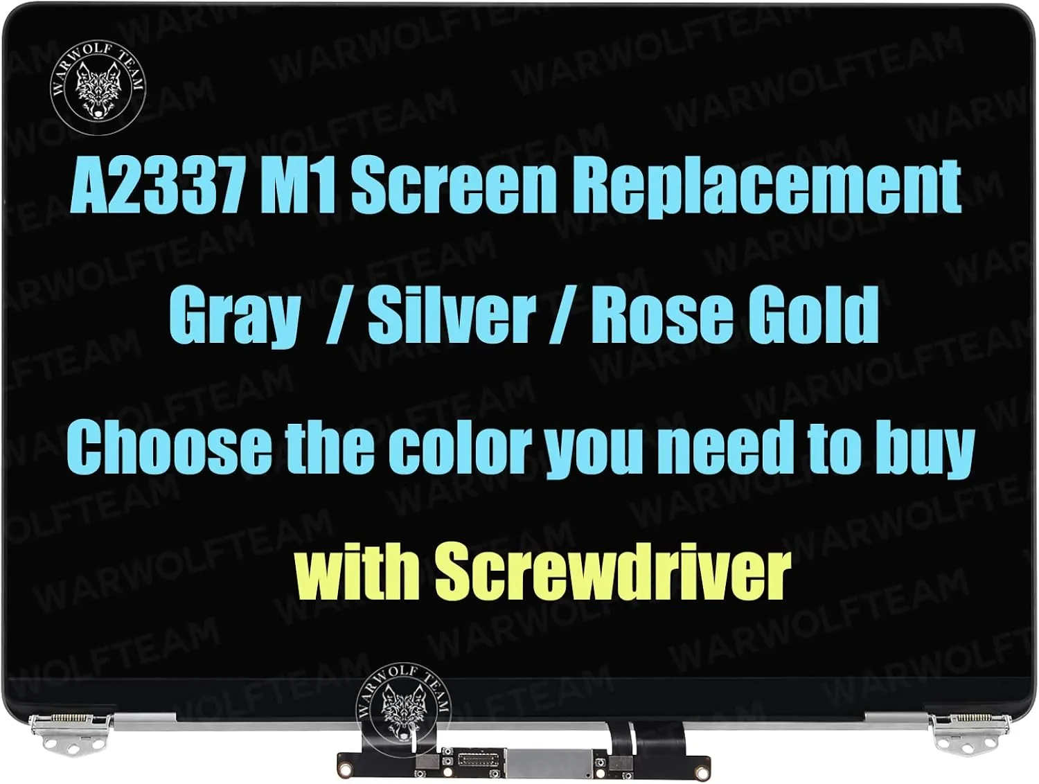 Screen Replacement for MacBook Air M1 2020 A2337 EMC 3598 LCD Display Retina Full Assembly 13.3" 2560x1600 (Silver)