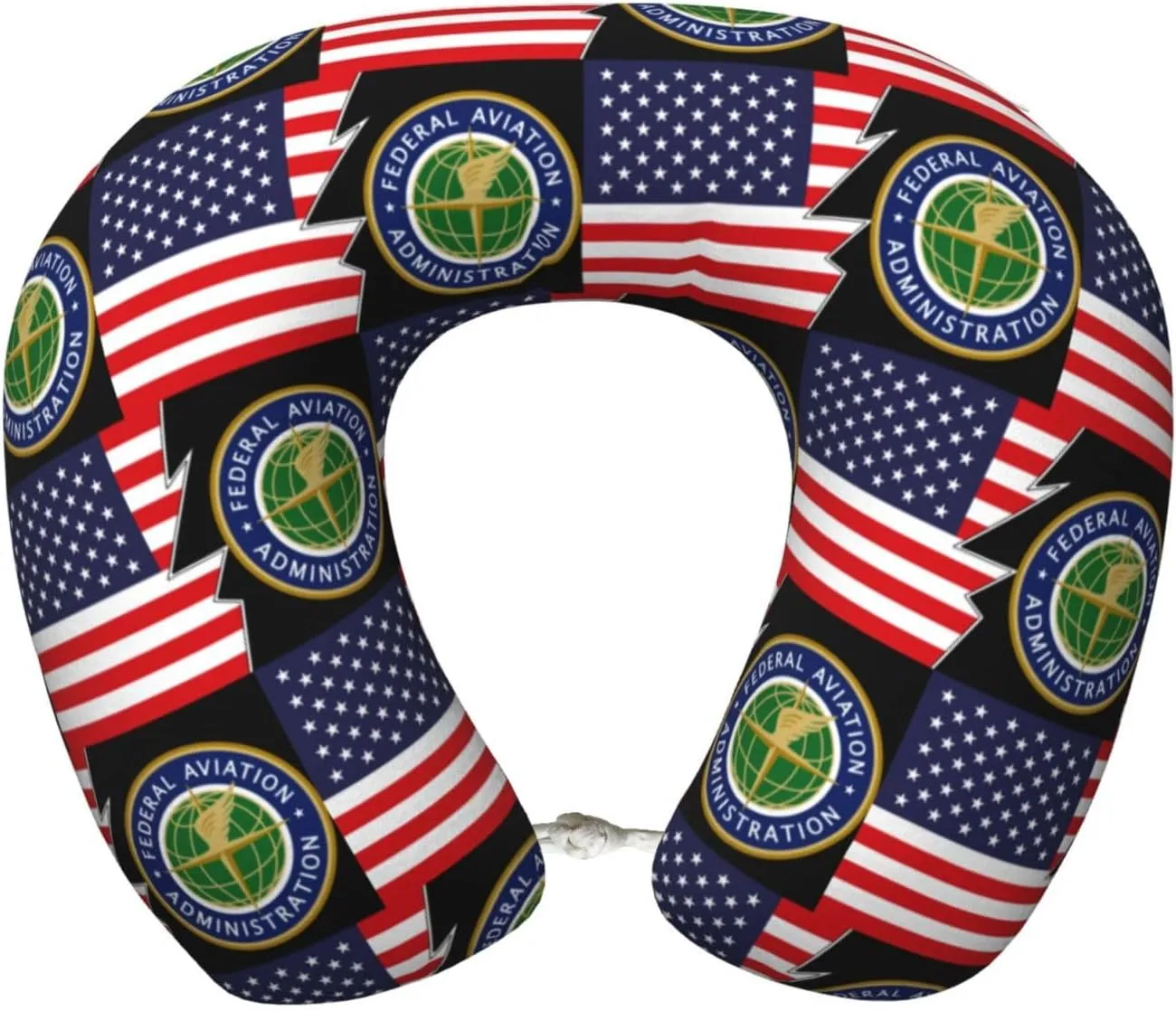 Seal of The United States Federal Aviation Administration and America Neck Pillow Memory Foam U-Shaped Travel Neck Pillow for Airplanes Car Home