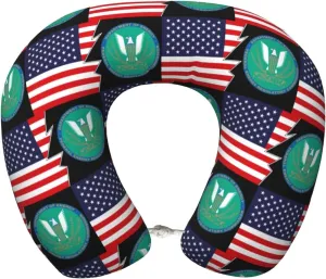 Seal of The United States Federal Energy Regulatory Commission and America Neck Pillow Memory Foam U-Shaped Travel Neck Pillow for Airplanes Car Home