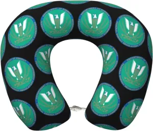 Seal of The United States Federal Energy Regulatory Commission Neck Pillow Memory Foam U-Shaped Travel Neck Pillow for Airplanes Car Home