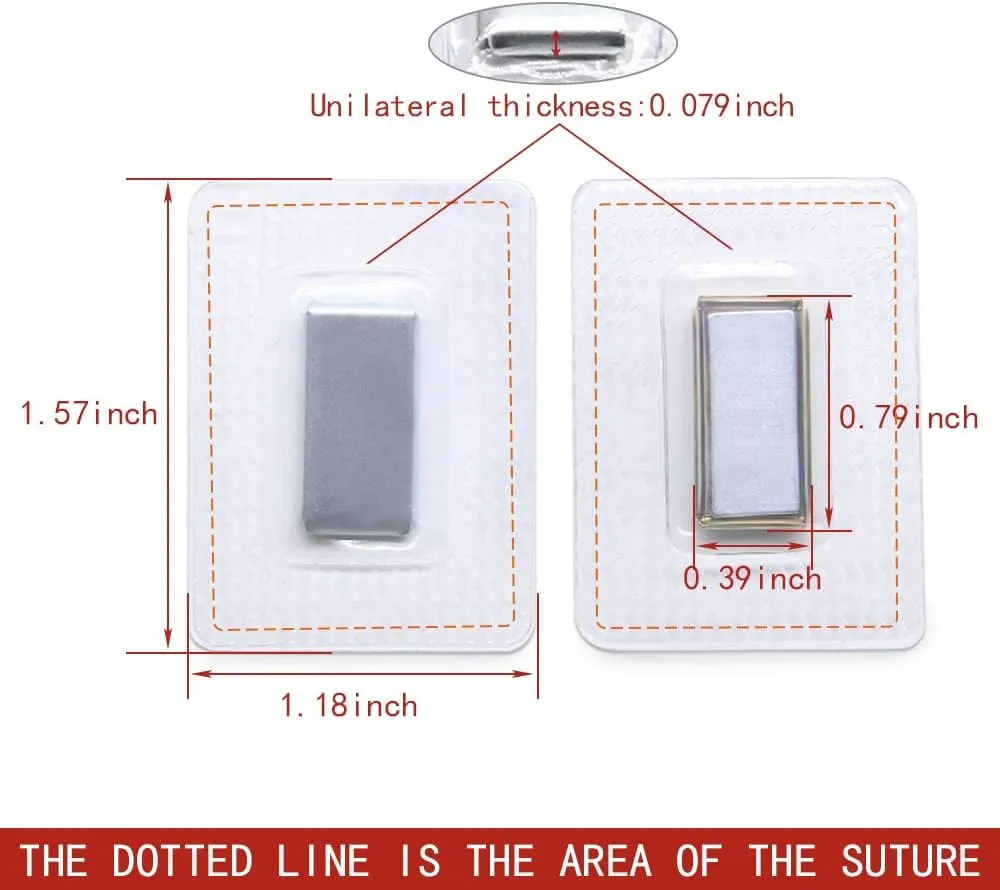 SEMINI Hidden Sew Magnetic Snap Invisible Hidden Sew in PVC Hidden Purse Closure for Fastener Handbag Cloth Clasp DIY Craft Sewing Tools