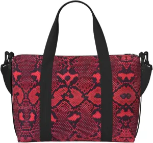 Serpentine Print Portable Travel Duffel Bag,Ideal For Business And Private Travel
