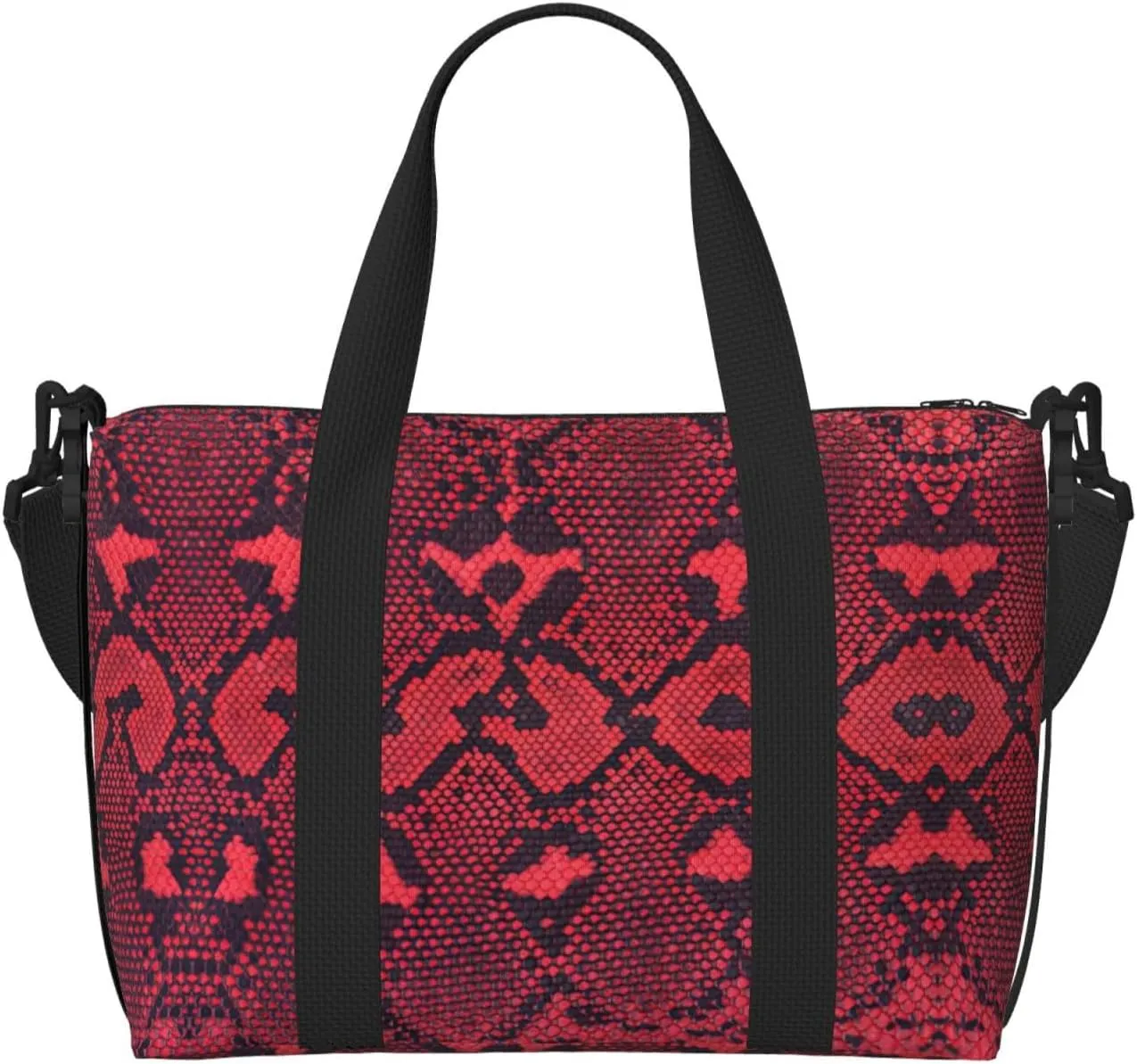Serpentine Print Portable Travel Duffel Bag,Ideal For Business And Private Travel