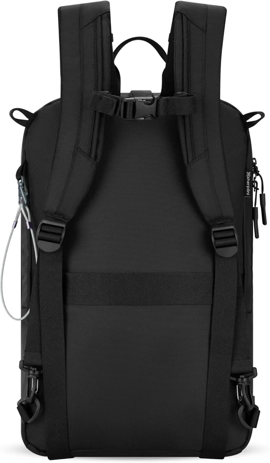Sherpani Juno Convertible Duffel Backpack, Durable 24L Expandable Carry-On, Travel Shoulder Bag for Women, Fits 15 Inch Laptop, Travel Gift for Mothers Day 2025 (Black)