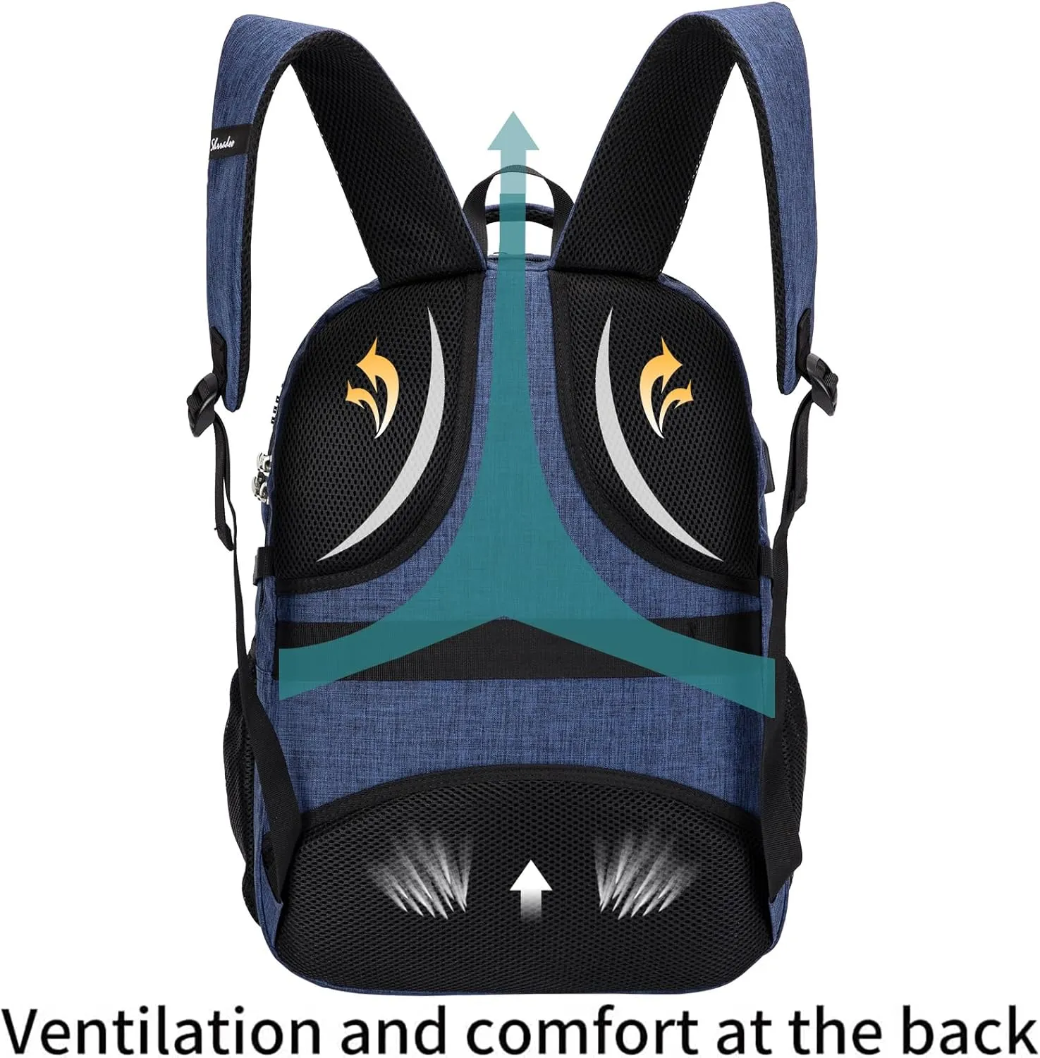 SHRRADOO Anti Theft Laptop Backpack Travel Backpacks with usb Charging Port for Women Men College Backpack Computer Bag Fits 17 Inch Laptop,Royal Blue