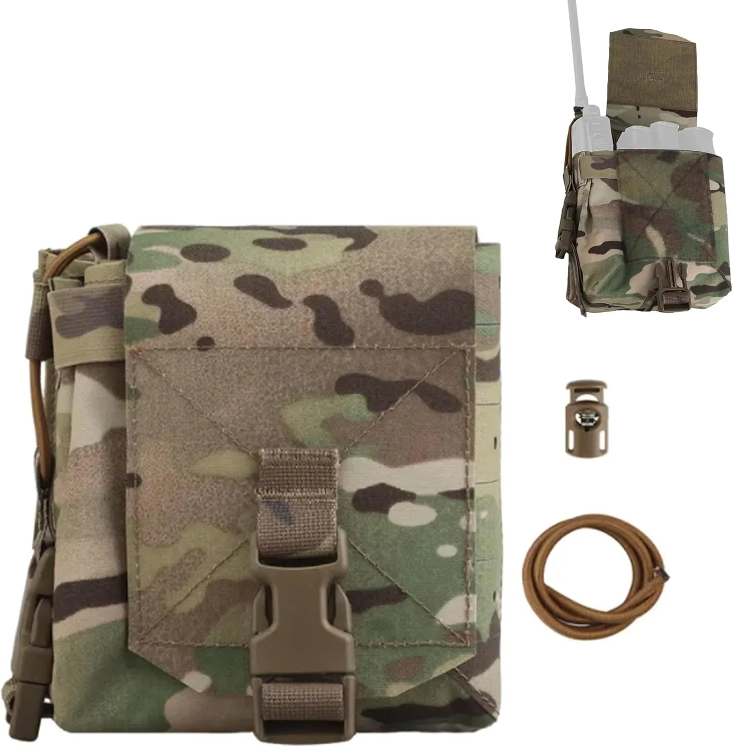 SINAIRSOFT Tactical Multi-Purpose Sub Pouch Mutant MOLLE Pouch for Radios Water Bottles Night Vision Goggle EDC Admin Pouch