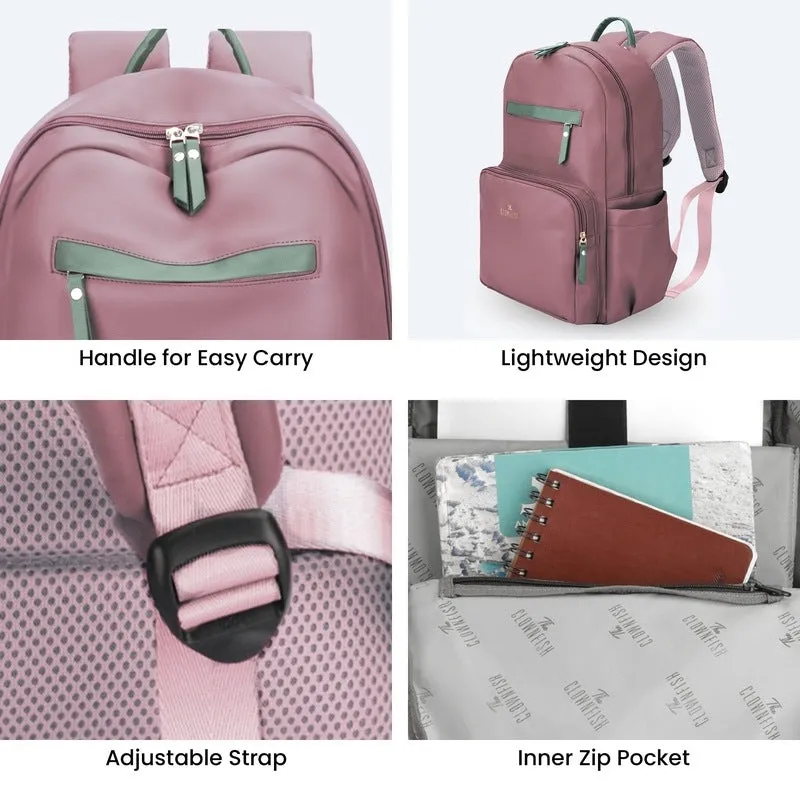 Single: Women's Laptop Backpack - Stylish Design & Comfort | Fits 15.6 Inch Laptop | Light Pink