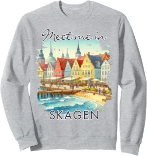 Skagen Traveling Skagen Denmark Trip Meet Me In Skagen Sweatshirt