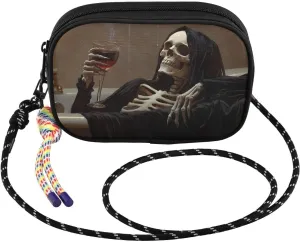 Skeleton Bathtub Gothic Crossbody Bag for Women Cell Phone Purses Women's Small Shoulder Handbags Wallet Purse with Strap