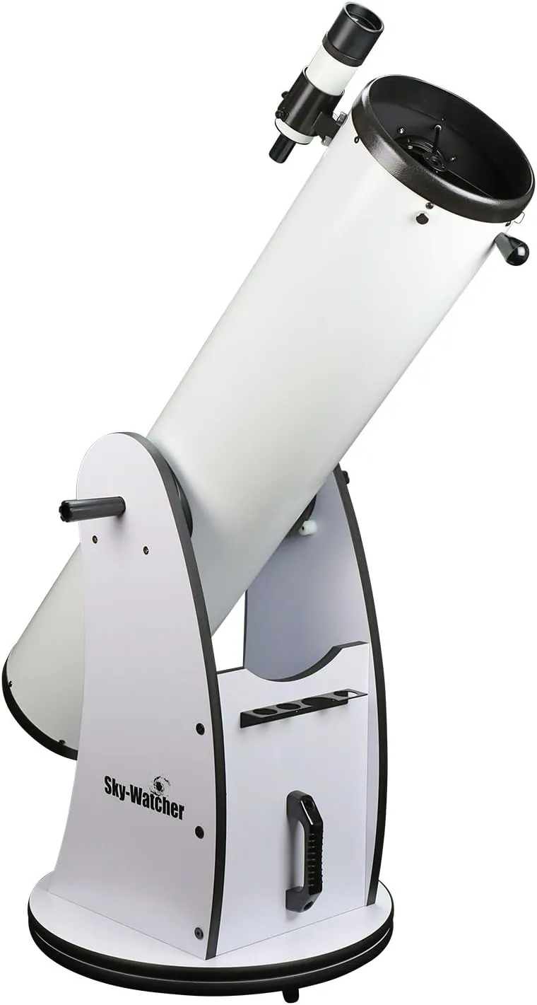Sky-Watcher Classic 200 Dobsonian 8-inch Telescope – Solid-Tube – Simple, Traditional Design – Easy to Use, Perfect for Beginners, White (S11610)