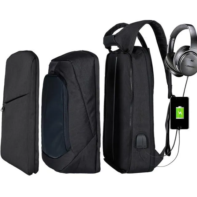 Slim Laptop Anti Theft Backpack with USB & Headphone