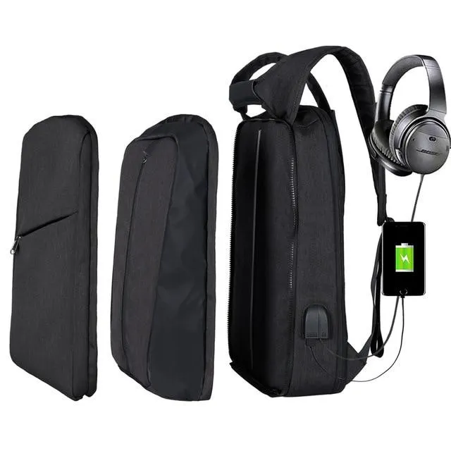 Slim Laptop Anti Theft Backpack with USB & Headphone