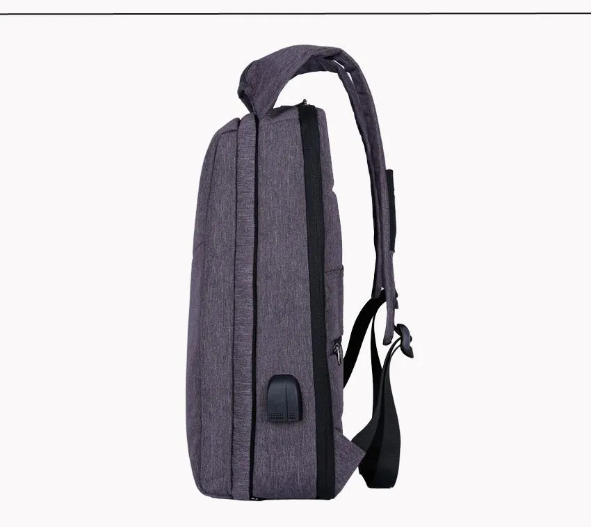 Slim Laptop Anti Theft Backpack with USB & Headphone