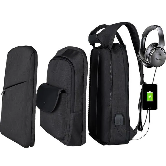 Slim Laptop Anti Theft Backpack with USB & Headphone