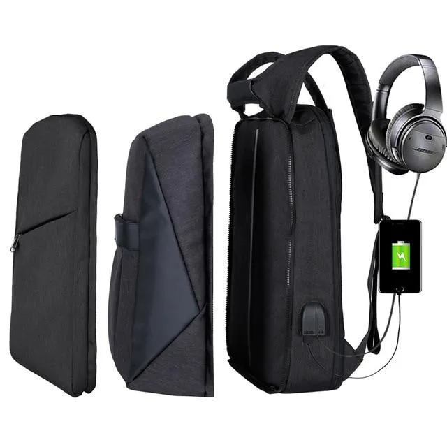 Slim Laptop Anti Theft Backpack with USB & Headphone