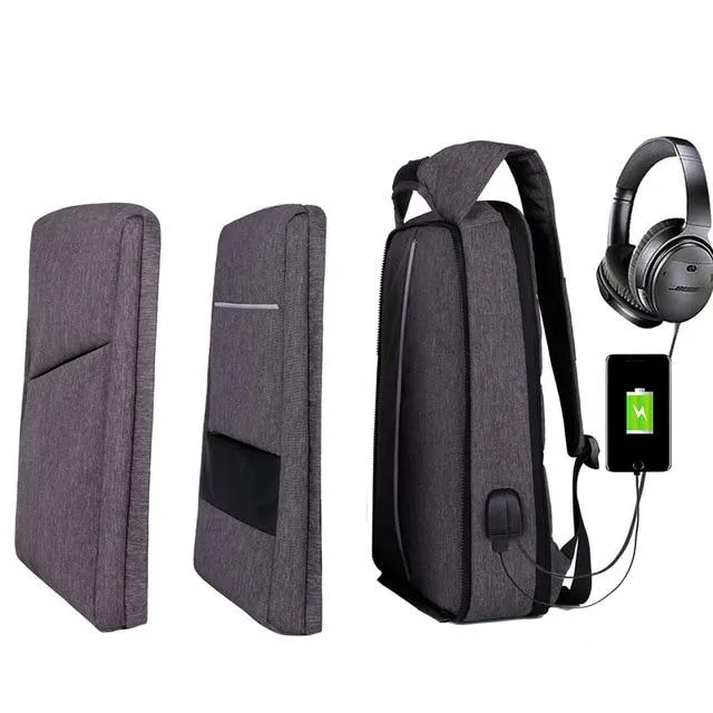 Slim Laptop Anti Theft Backpack with USB & Headphone