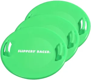 Slippery Racer Heavy-Duty Cold Resistant Downhill Pro Adults and Kids Plastic Outdoor Winter Saucer Disc Snow Sled with Handles