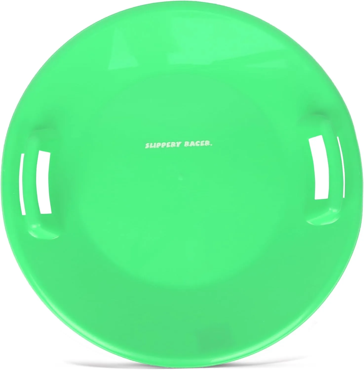 Slippery Racer Heavy-Duty Cold Resistant Downhill Pro Adults and Kids Plastic Outdoor Winter Saucer Disc Snow Sled with Handles