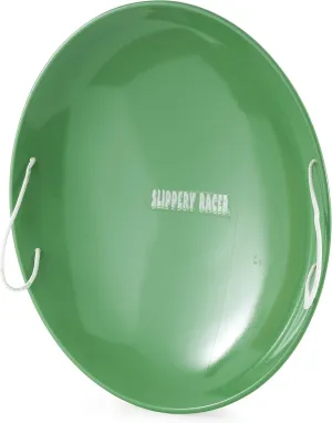 Slippery Racer ProDisc 26 Inch Heavy Duty Aluminum Iron Alloy Metal Kids Winter Saucer Snow Sled with Dual Riveted Soft Grip Rope Handles