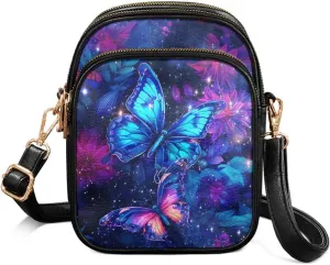 Small Crossbody Purses for Women PU Leather Designer Cell Phone Bag Wallet Purses Adjustable Strap for Travel