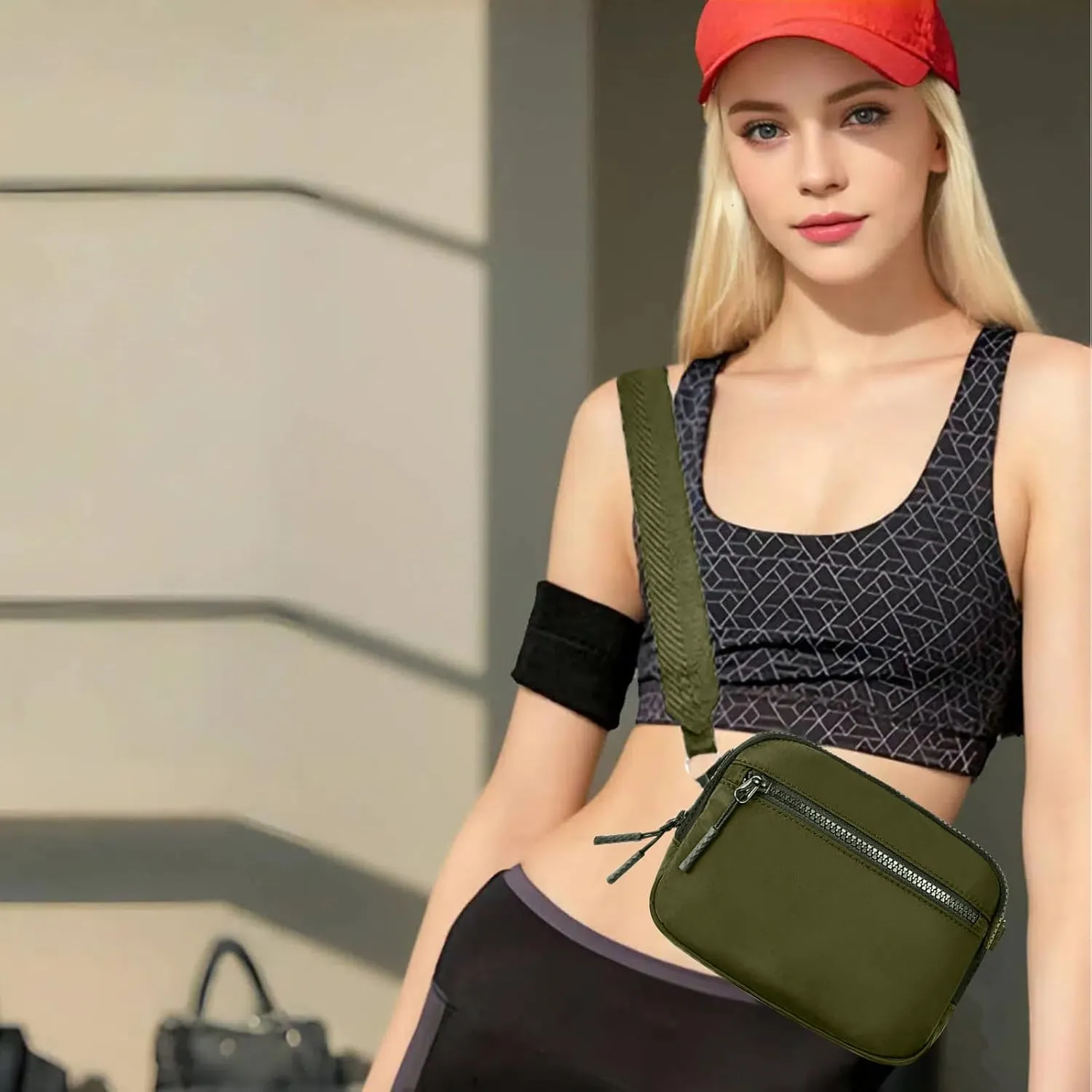 Small Crossbody Purses for Women, Shoulder Purses Bag for Men with Adjustable Strap,Mini Nylon Purse-Perfect for Travel and Workouts