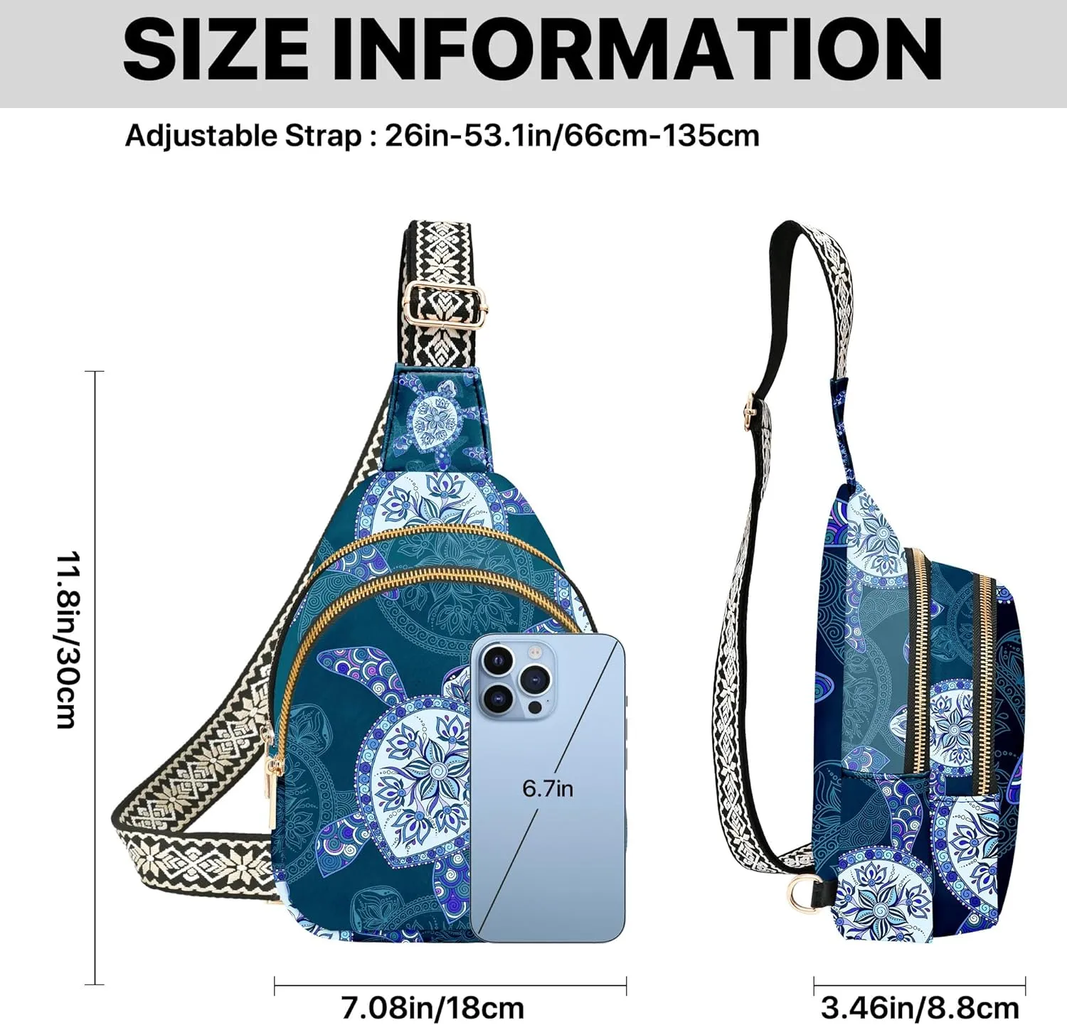 Small Leather Sling Bag for Women Crossbody Fanny Pack Travel Casual Chest Bag with Adjustable Strap