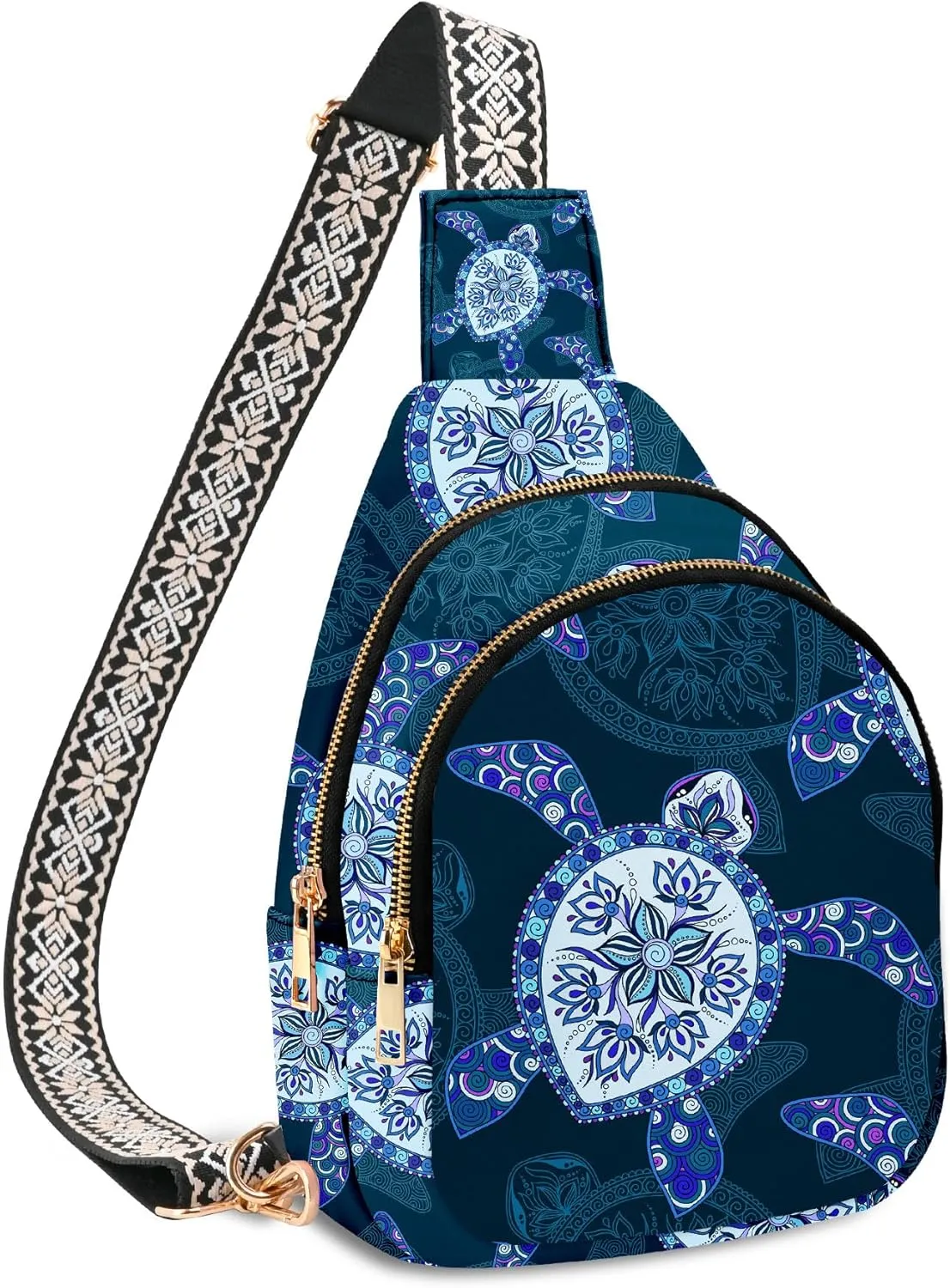 Small Leather Sling Bag for Women Crossbody Fanny Pack Travel Casual Chest Bag with Adjustable Strap