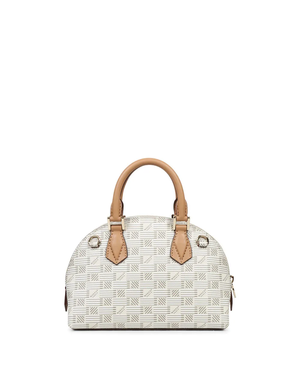 Small Reina Canvas Top Handle Bag in Champagne
