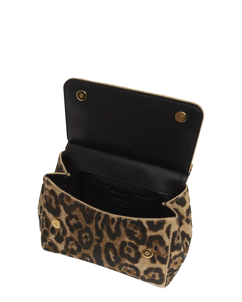 Small Sicily Top Handle Bag in Leopard