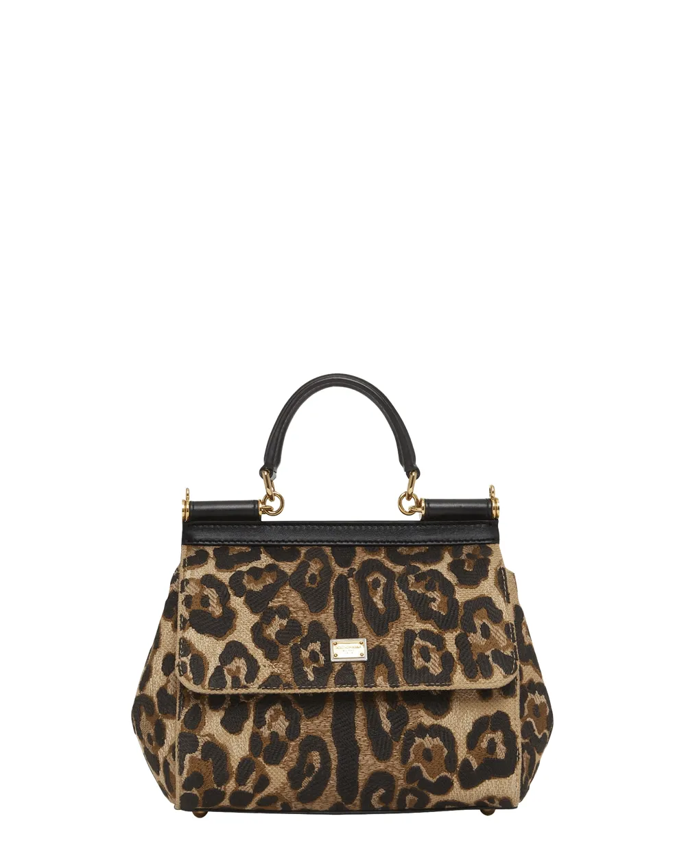 Small Sicily Top Handle Bag in Leopard