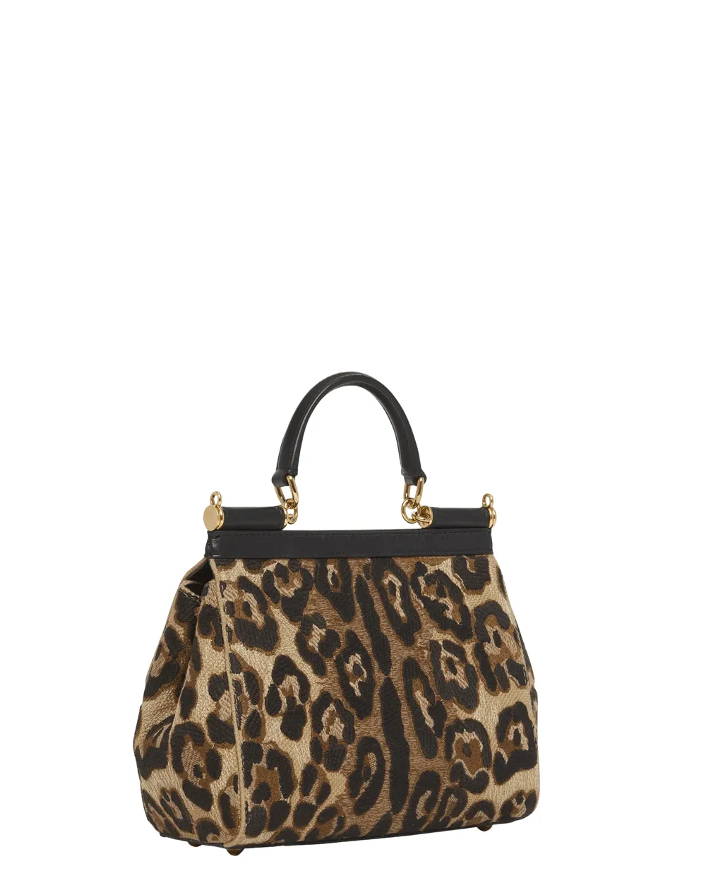 Small Sicily Top Handle Bag in Leopard