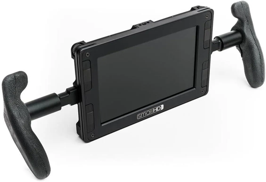 SmallHD Lightweight Black Rubber Monitor Handles with Adjustable Neoprene Neck Strap