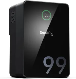 SmallRig V Mount Battery VB99 Pro, 99Wh / 6800mAh 7-Port V Mount Battery with 100W Output, 2.5H Full Charge, with Smart Display, 240W USB-C Charging Cable, for Video Light, Camera, Camcorder, Monitor