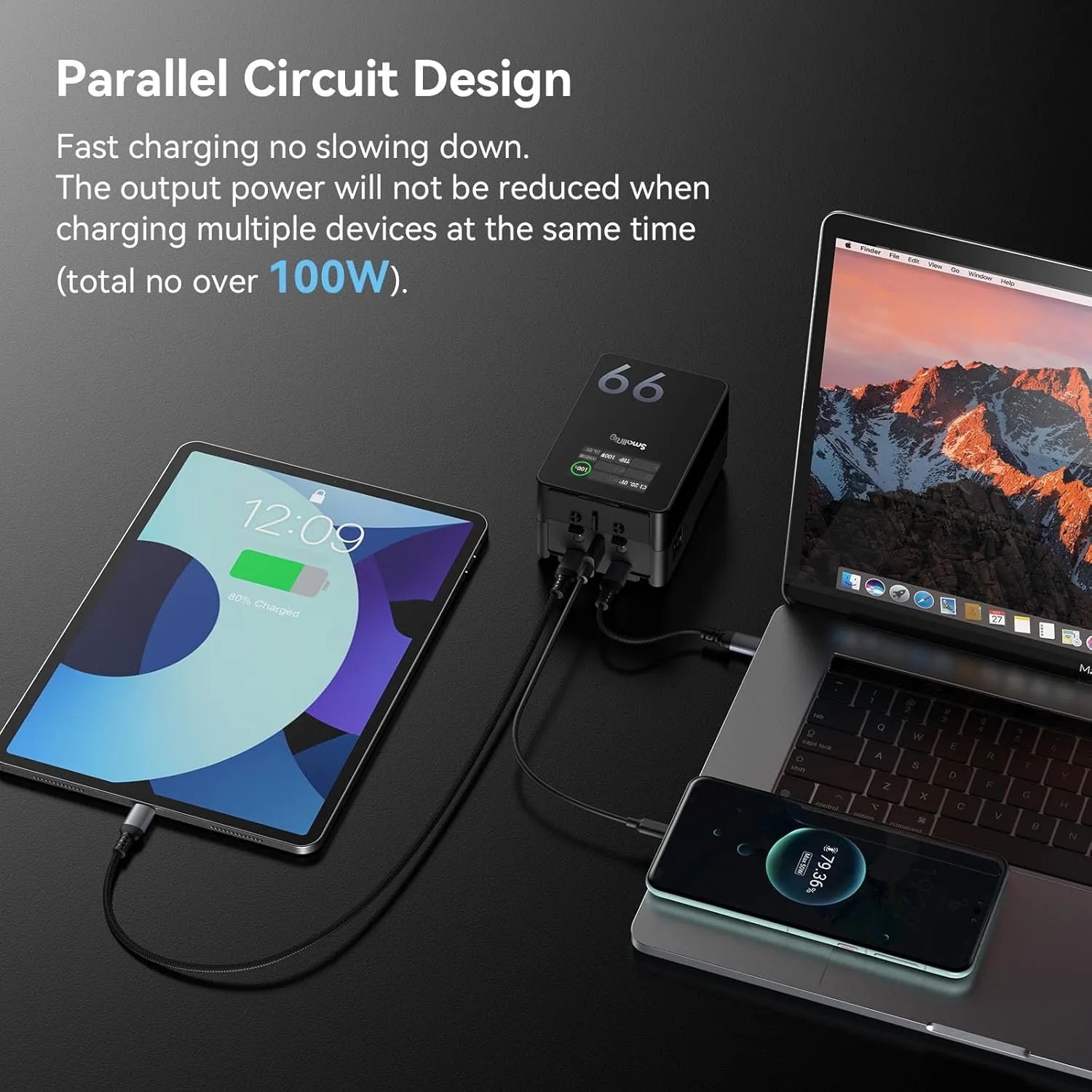 SmallRig V Mount Battery VB99 Pro, 99Wh / 6800mAh 7-Port V Mount Battery with 100W Output, 2.5H Full Charge, with Smart Display, 240W USB-C Charging Cable, for Video Light, Camera, Camcorder, Monitor