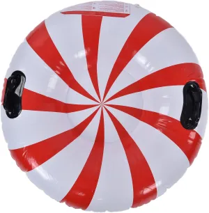 Snow Board, Snow Tube Round Winter Snow Tube, PVC Inflatable Skiing Tube, High Load Bearing Sledding Equipment Beach Sled For Sand with 2 Handles For Outdoor Snowboarding