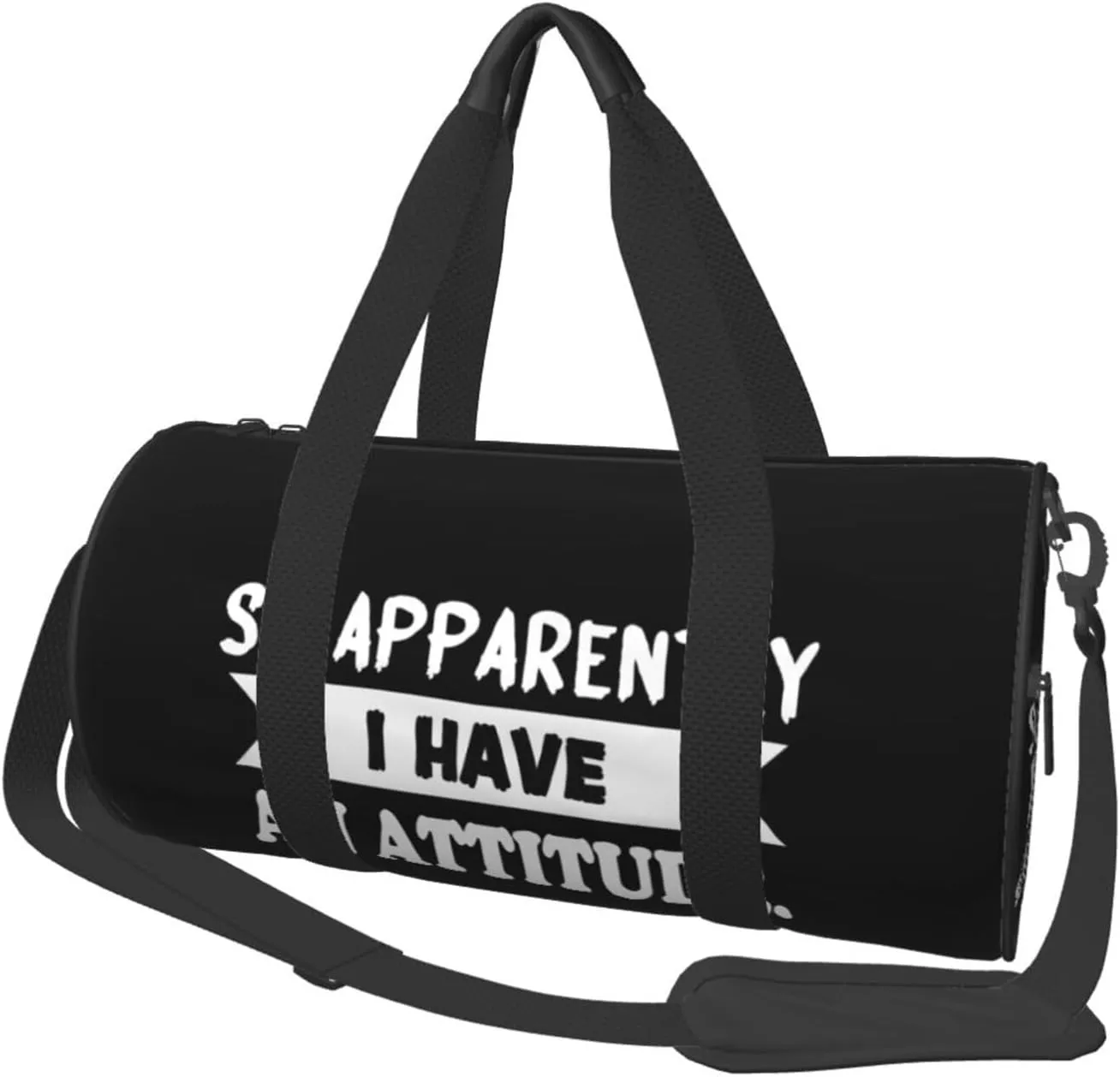So Apparently I Have An Attitude Duffel Bag Gym Bag Travel Sports Tote Large Foldable Beach Swim Yoga7